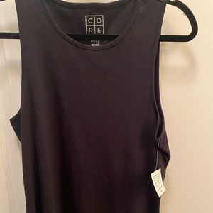 Macy’s Core life black& greige tank top-l